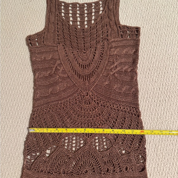 Handmade silk crochet dress - Picture 9 of 12